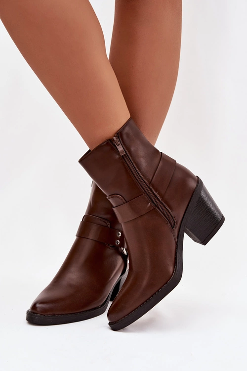 pol_pm_Ocieplane-Botki-Damskie-Na-Slupku-Z-Ozdobnym-Elementem-Brazowe-Jurelle-40610_4