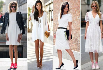 Jakie buty pasują do białej sukienki?