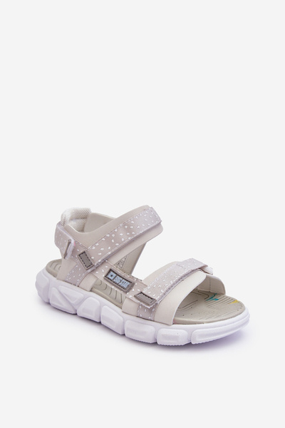 Children's Sandals with Velcro Big Star LL374201 White-Silver