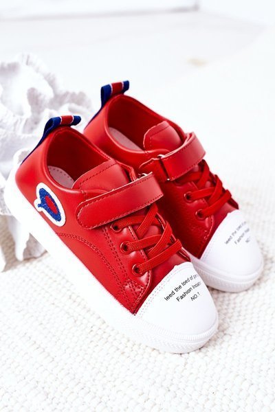 Children's Sneakers With Velcro Red Cartoon