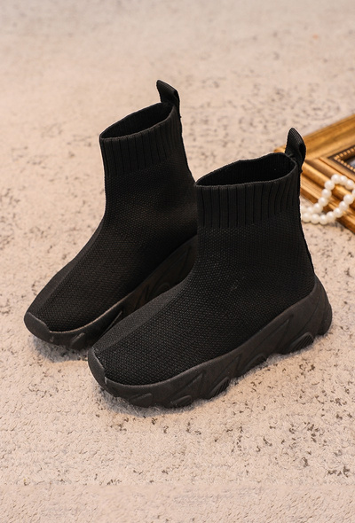 Children's Sporty Sock Shoes Black Zaelin