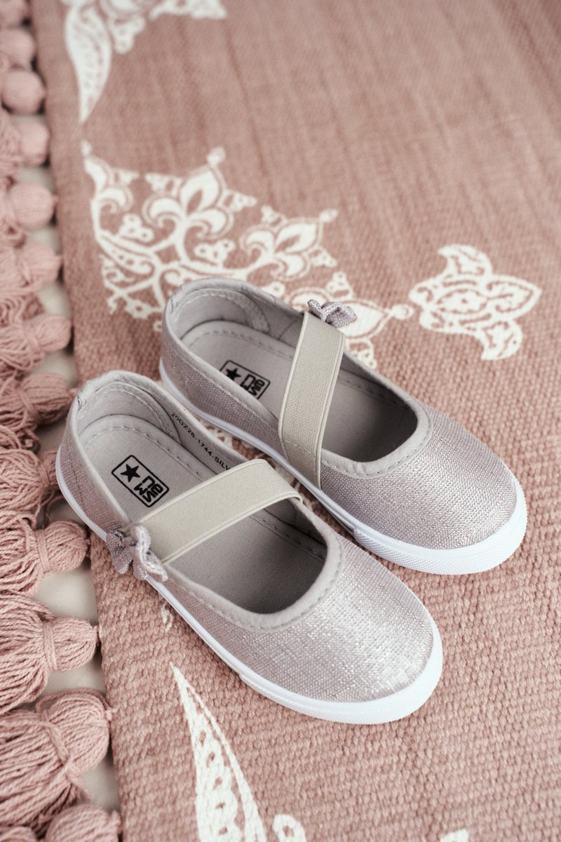 Children's Ballerina Tennis Shoes Silver Bianca Cheap and fashionable