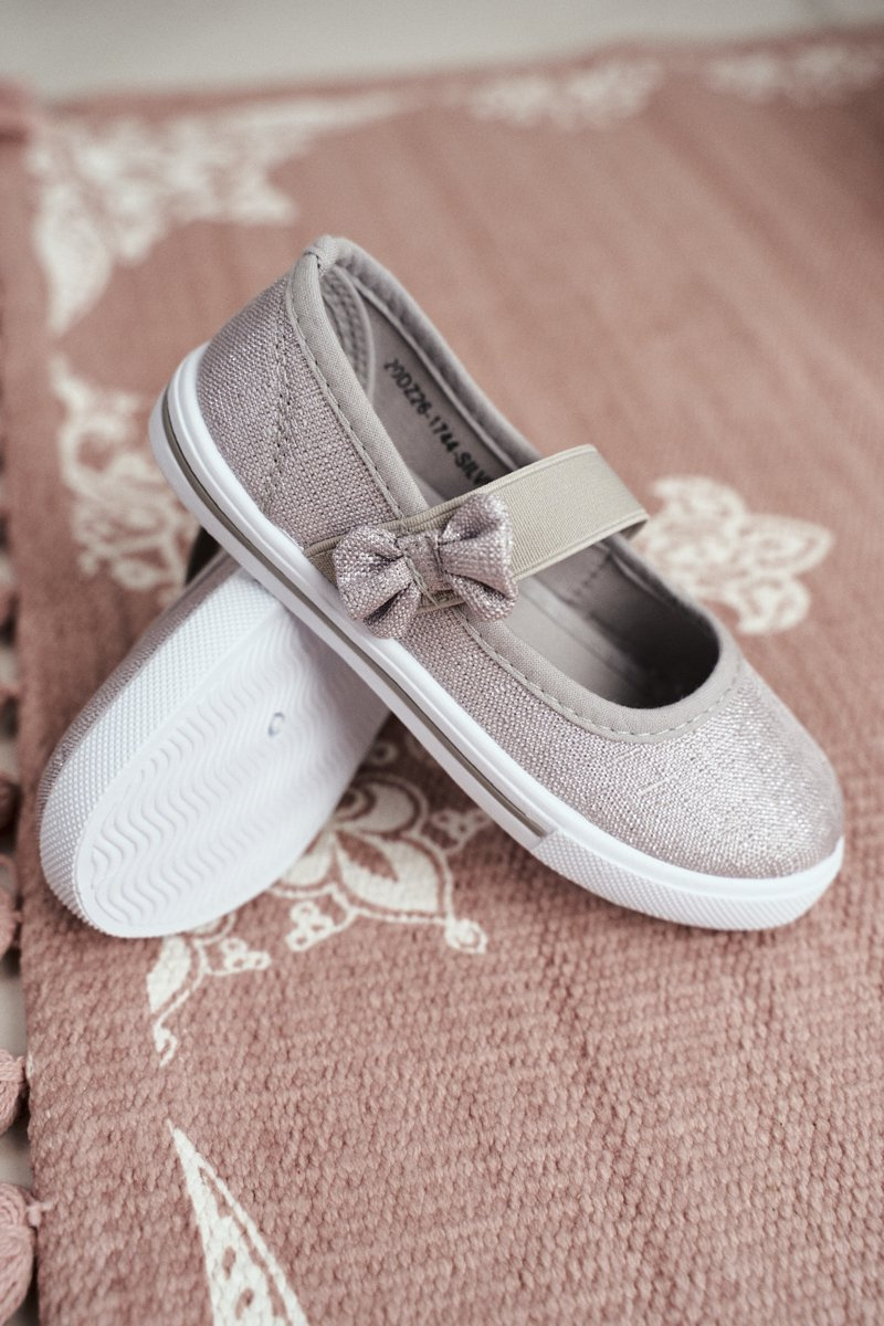 Children's Ballerina Tennis Shoes Silver Bianca Cheap and fashionable