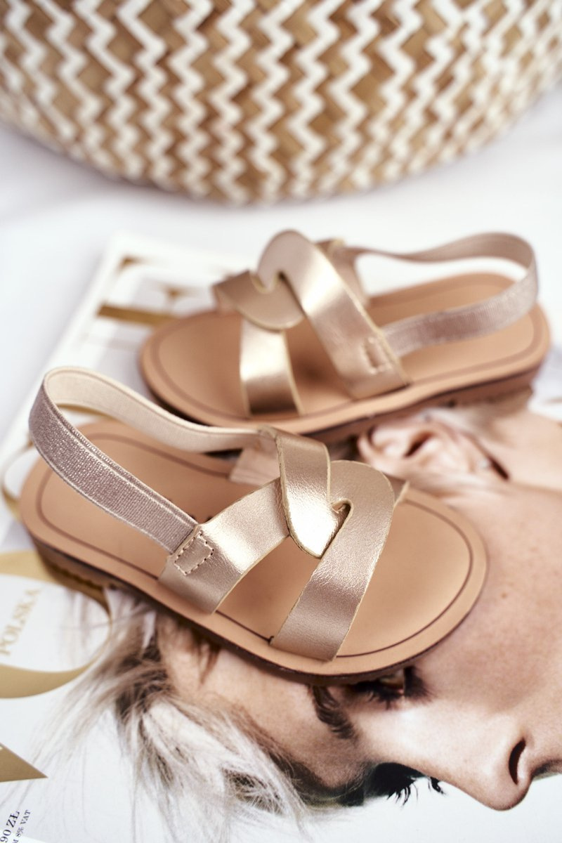 Child s Sandals  Slip  on Gold Bambino Cheap and 