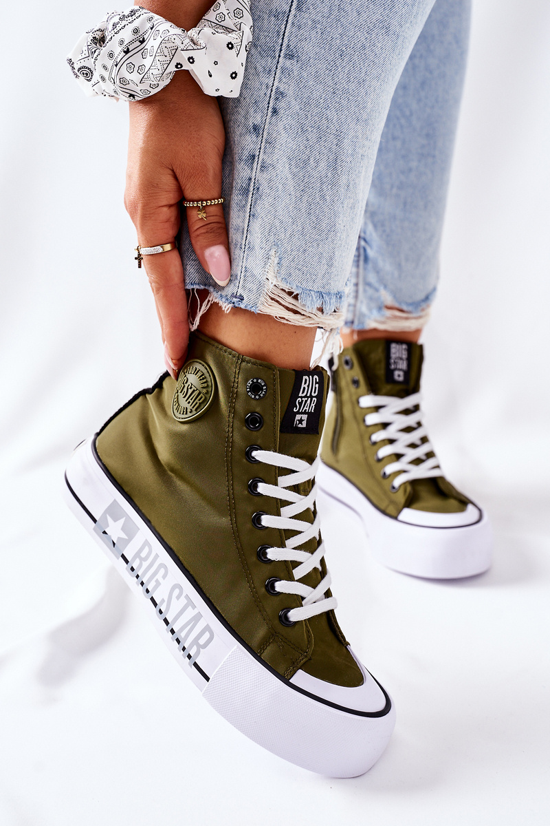 khaki converse high tops platform