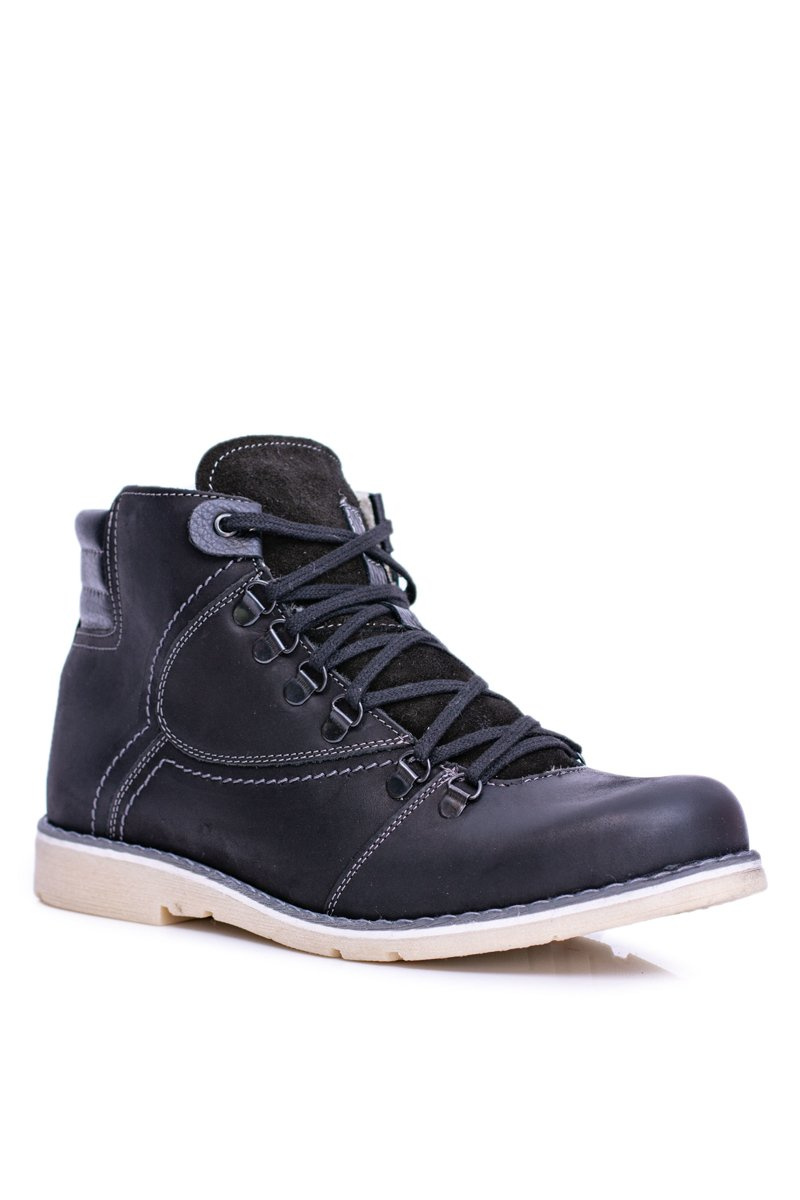 Men's Leather Boots Warm Black Komodo 733 | Cheap and fashionable shoes ...