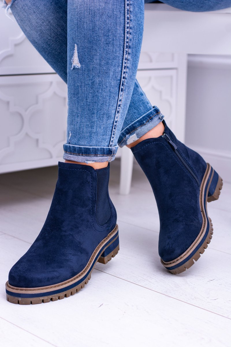 navy blue stiletto boots