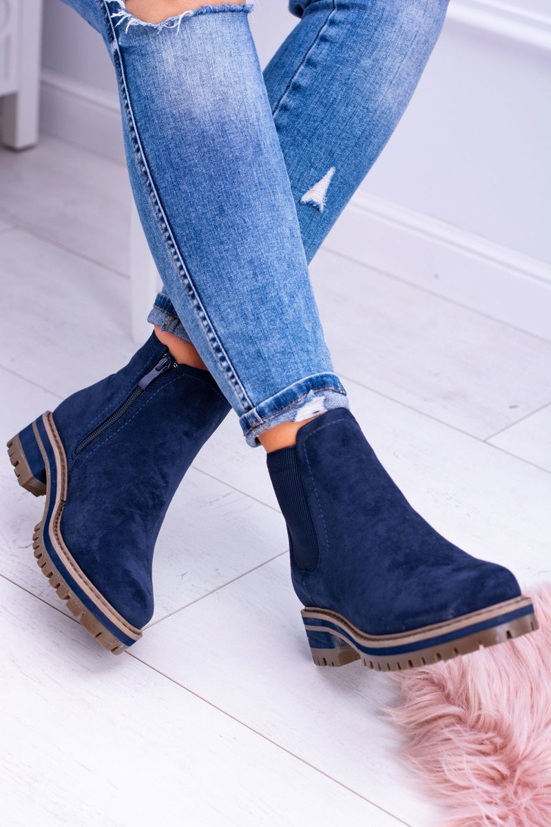 navy blue stiletto boots