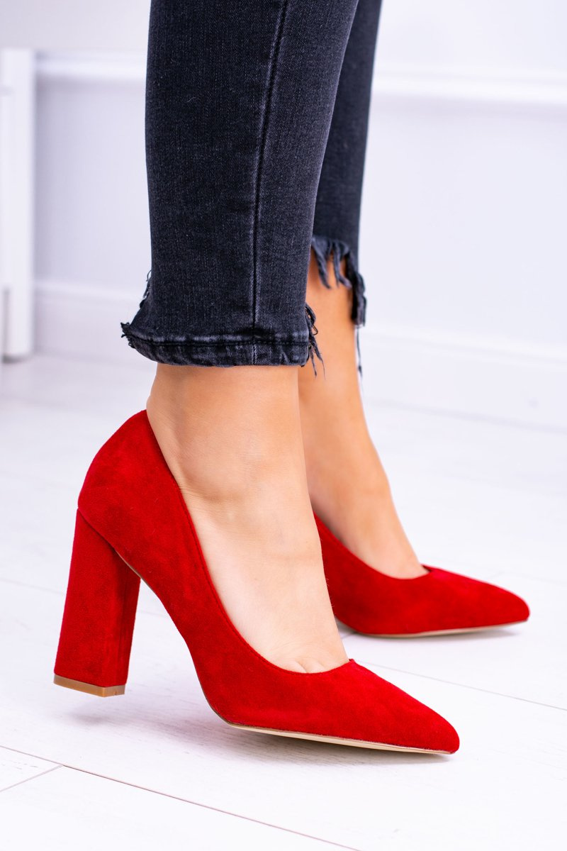Suede Women�s Red Pumps Celine Cheap and fashionable