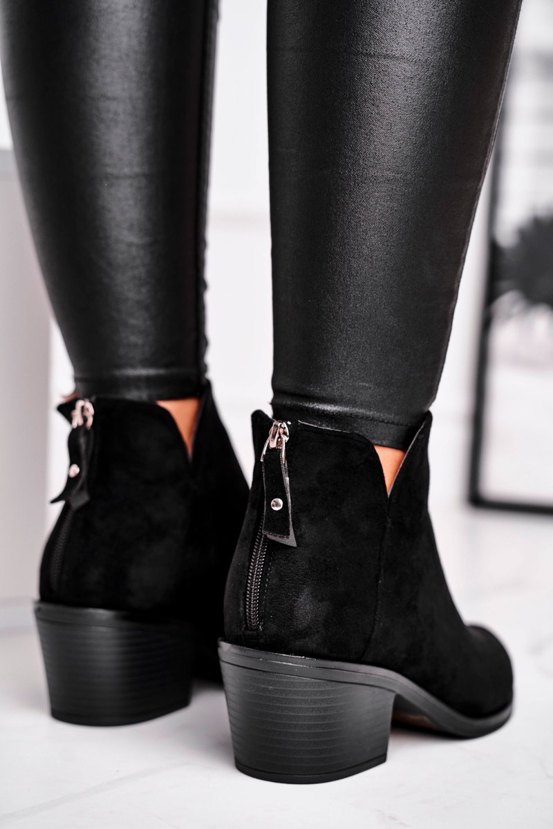 Women’s Boots Flat Heel Autumn Black Milky Cheap and fashionable