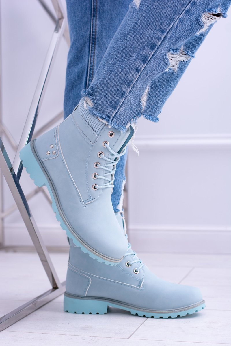 Women's Boots Warm Timber Light Blue Oxford | Cheap and fashionable ...