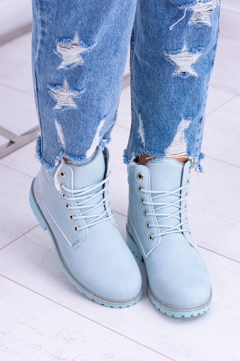 Women's Boots Warm Timber Light Blue Oxford Cheap and fashionable