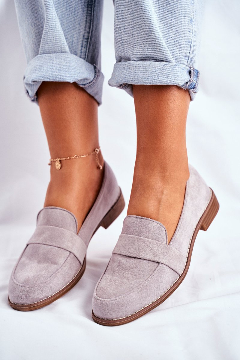 Women's Brogues Loafers Suede Grey Cintra Cheap and fashionable shoes