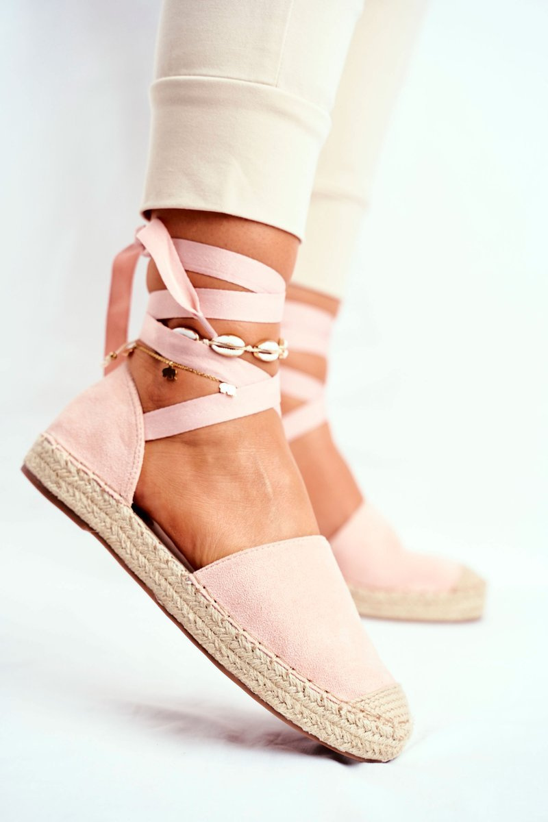 Women’s Espadrilles Laced Pink Bonjour Cheap and fashionable shoes at