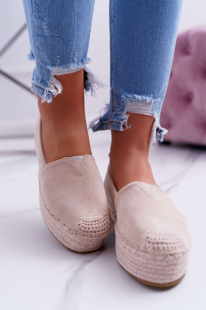 Women's Espadrilles Slip On Suede Beige Varles | Cheap and fashionable ...