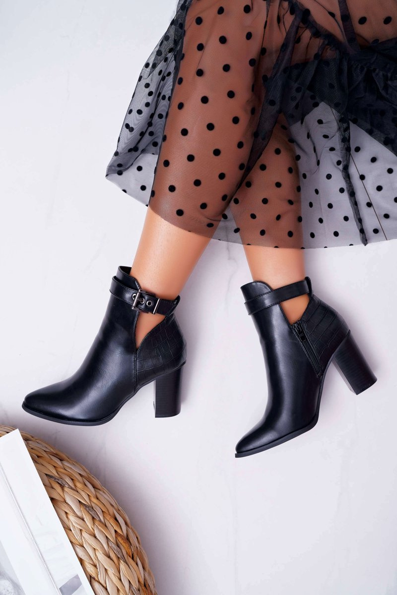 Women's Heeled Boots Black Getren | Cheap and fashionable shoes at ...