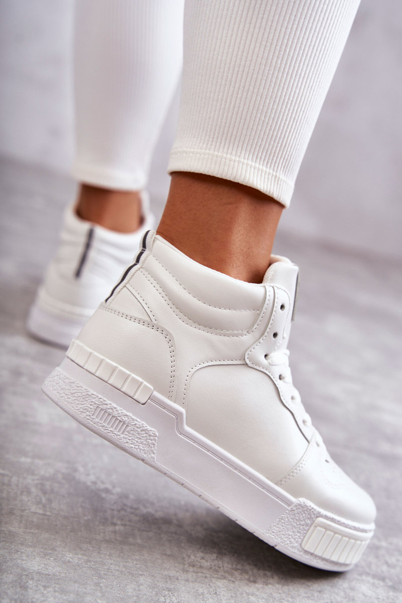 Women's High Sport Shoes White Trisa Cheap and fashionable shoes at