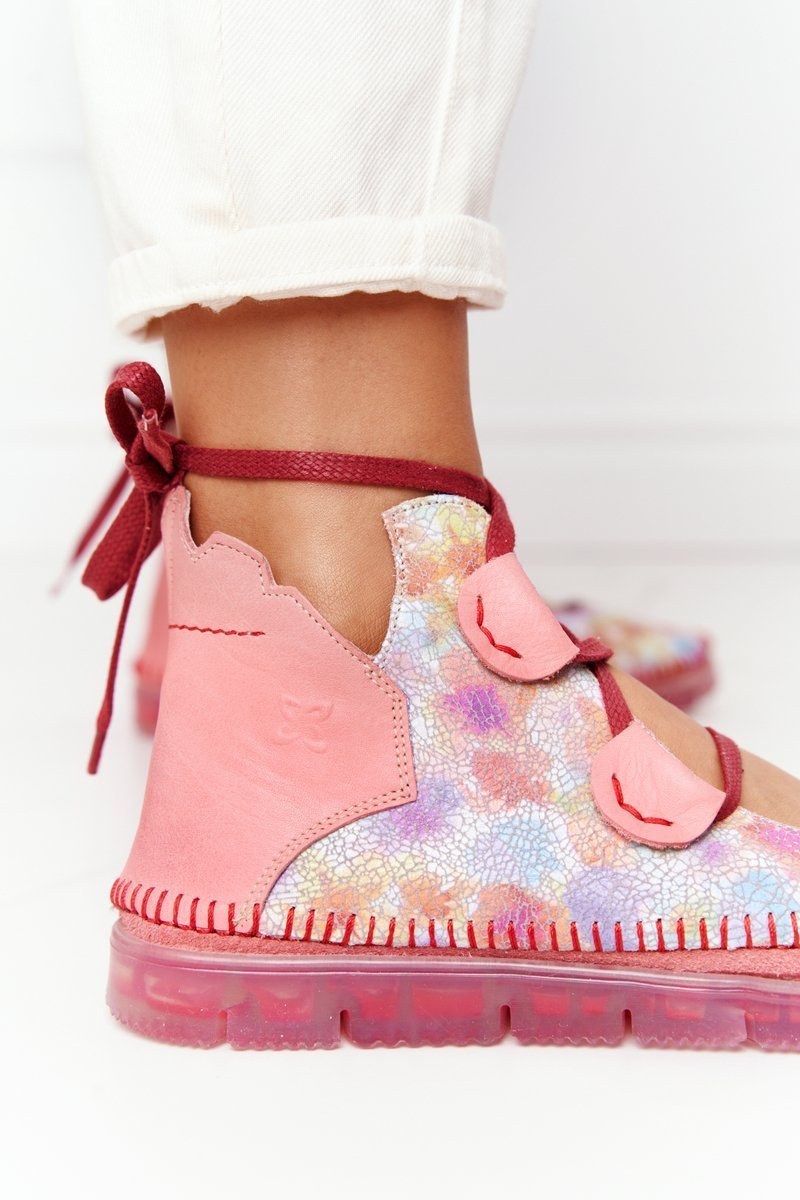 Women's Leather Shoes Maciejka Pink 0445715 Cheap and fashionable shoes at Butosklep.pl