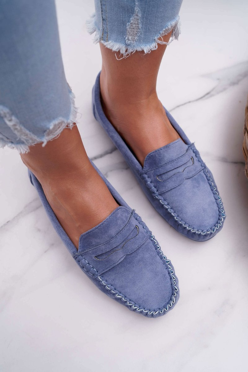 Women’s Loafers Suede Blue Bolero | Cheap and fashionable shoes at ...