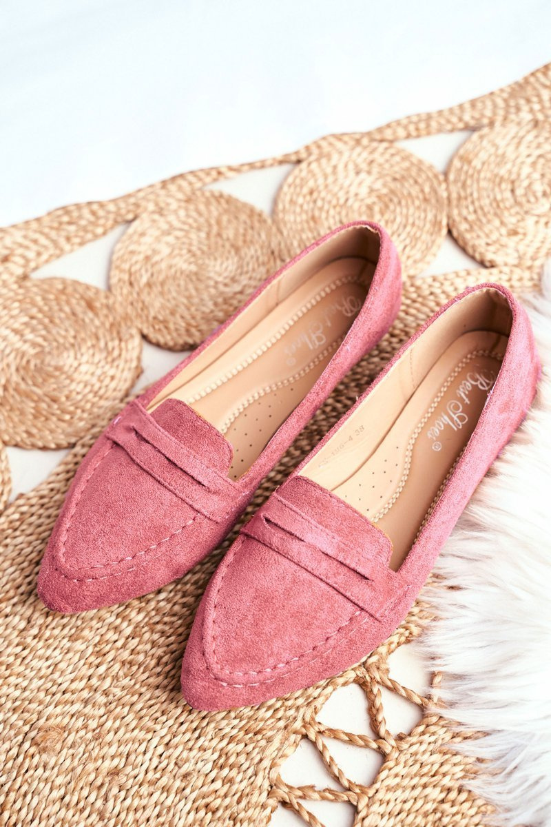 Women's Loafers Suede CH1M6 Pink Laveria Cheap and fashionable shoes