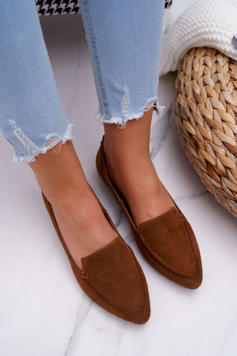 Women's Loafers Suede Cognac Homny | Cheap and fashionable shoes at ...