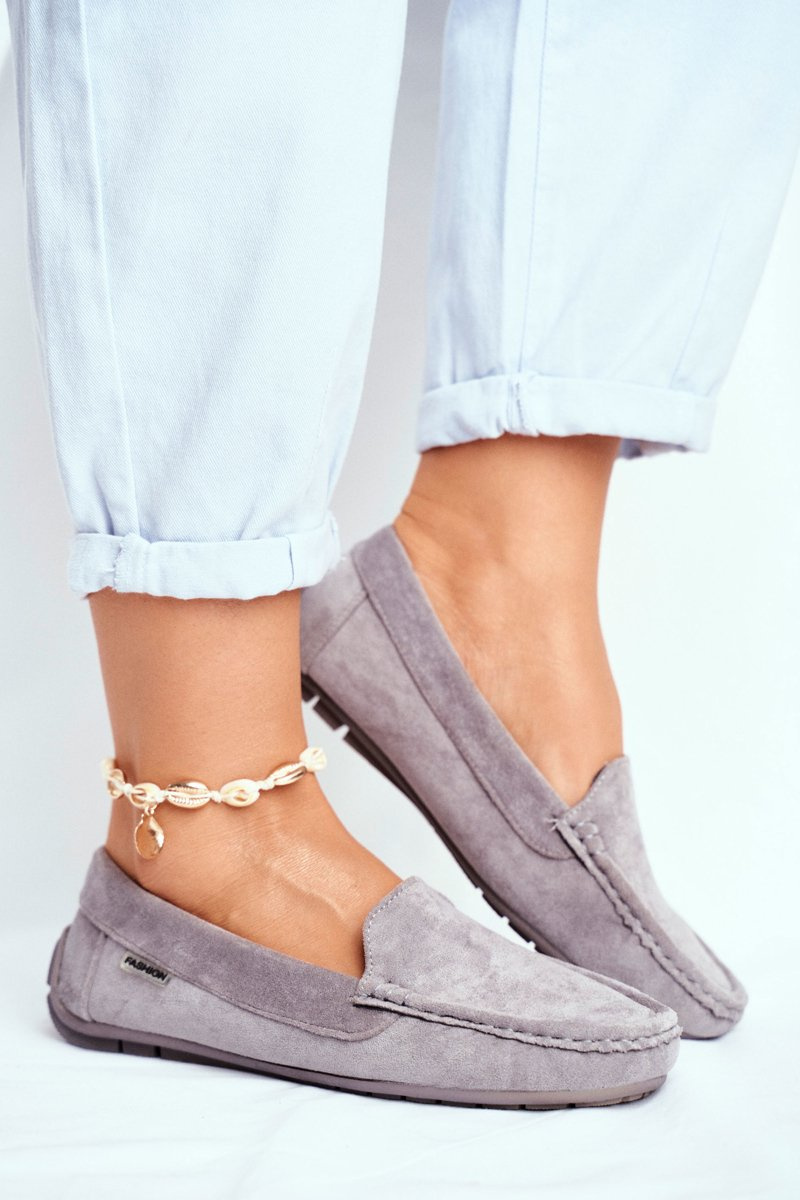 Women’s Loafers Suede Grey Morreno | Cheap and fashionable shoes at ...