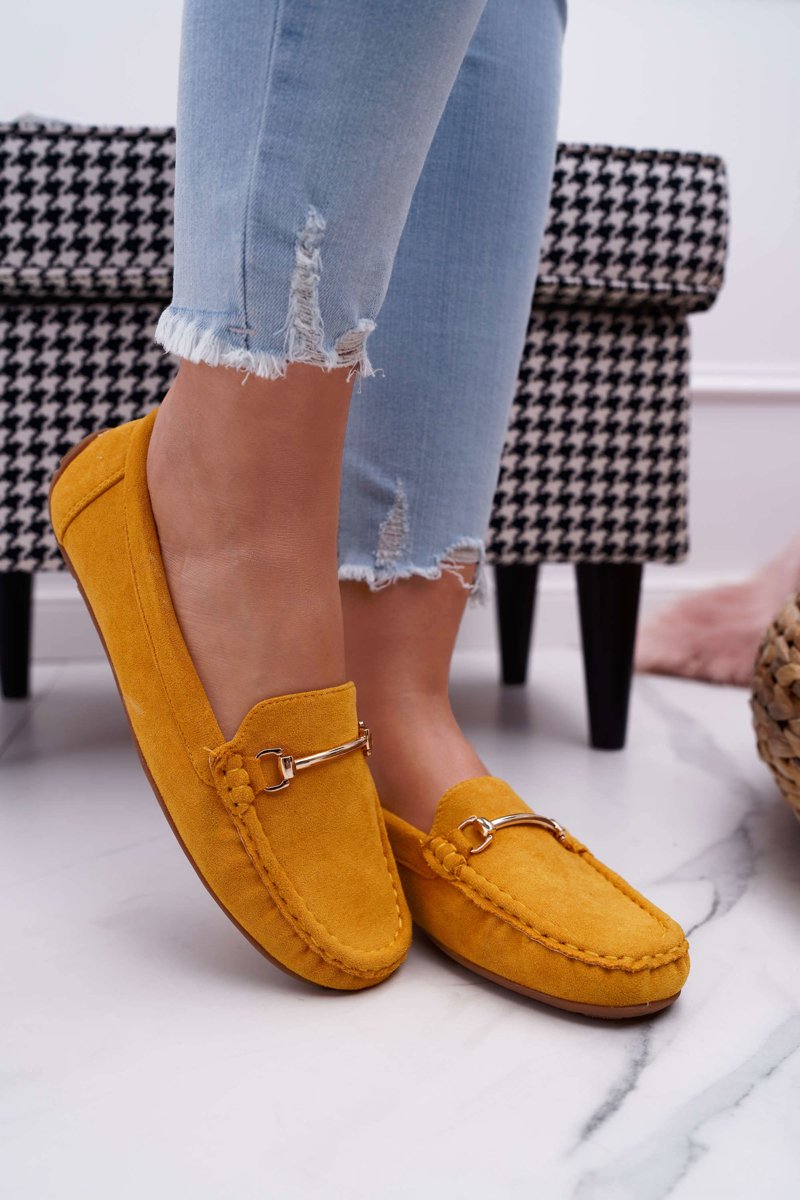 Women’s Loafers Suede Yellow Sonnero | Cheap and fashionable shoes at ...