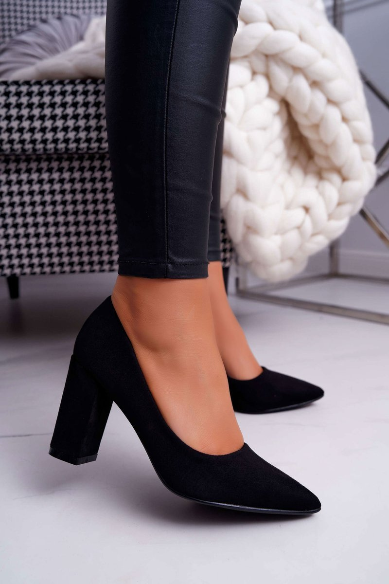 Women's Pumps On Heel Suede Black Florena Cheap and fashionable shoes