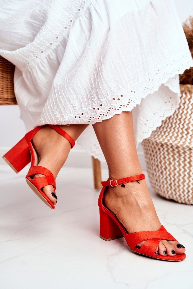 Women's Sandals EcoSuede Orange Lady Milion Cheap and fashionable