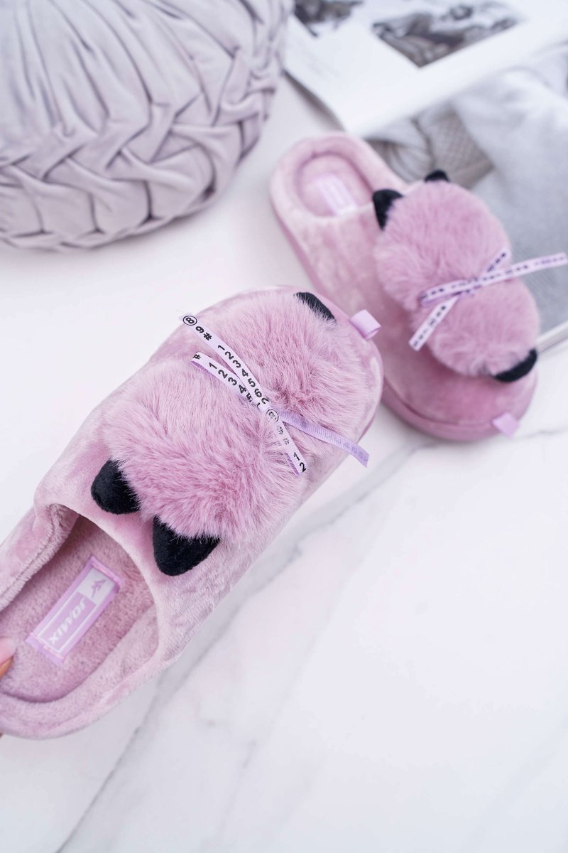 Women’s Slippers With Fur And Cat Pink Kitty | Cheap and fashionable