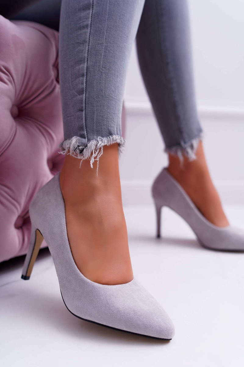 Women’s Stilettos Suede Grey Kiss Me | Cheap and fashionable shoes at ...