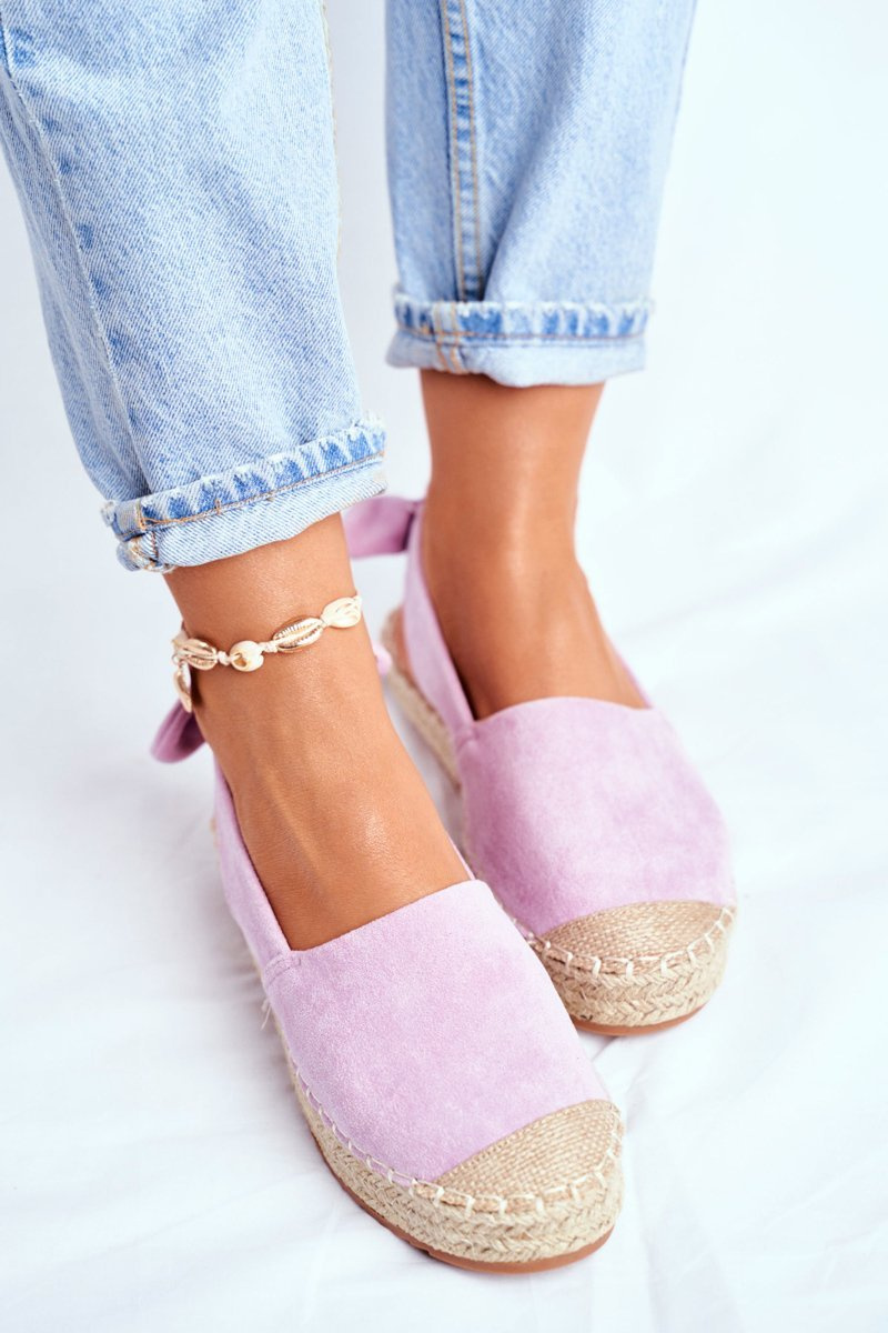 Women's Suede Espadrilles Purple Kontres Cheap and fashionable shoes
