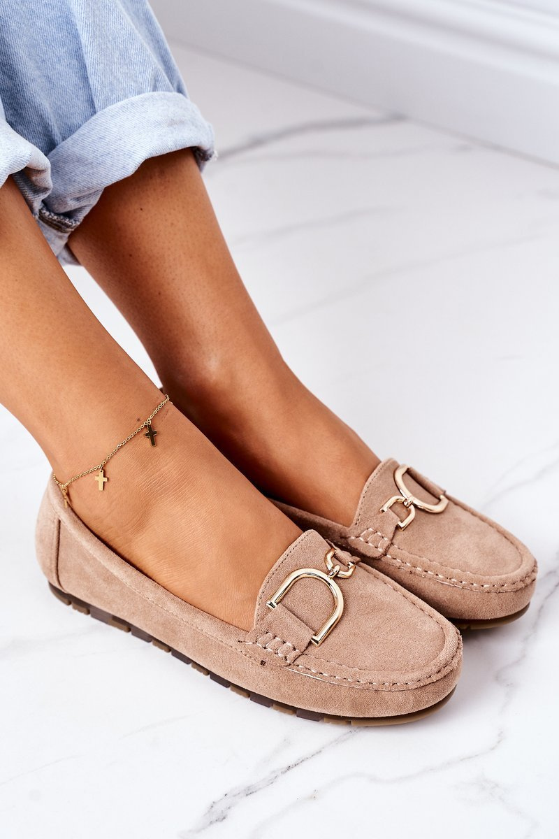 Women's Suede Loafers Light Brown Downtown Cheap and fashionable