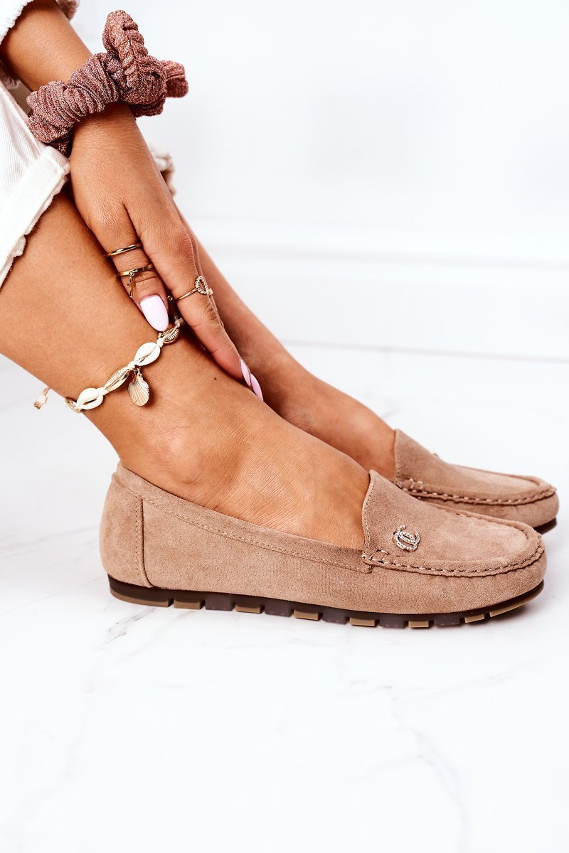 Women's Suede Loafers Light Brown Madelyn | Cheap and fashionable shoes ...