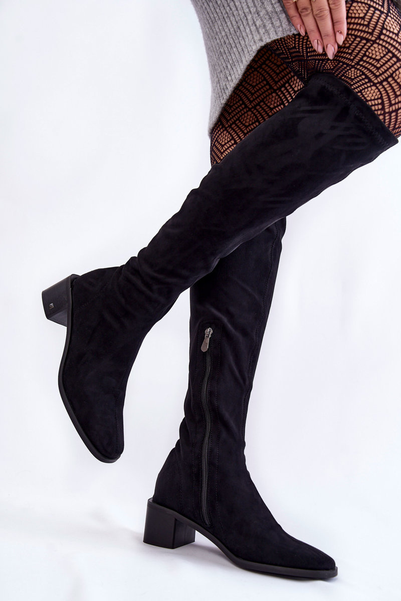 chunky heel platform ankle boots