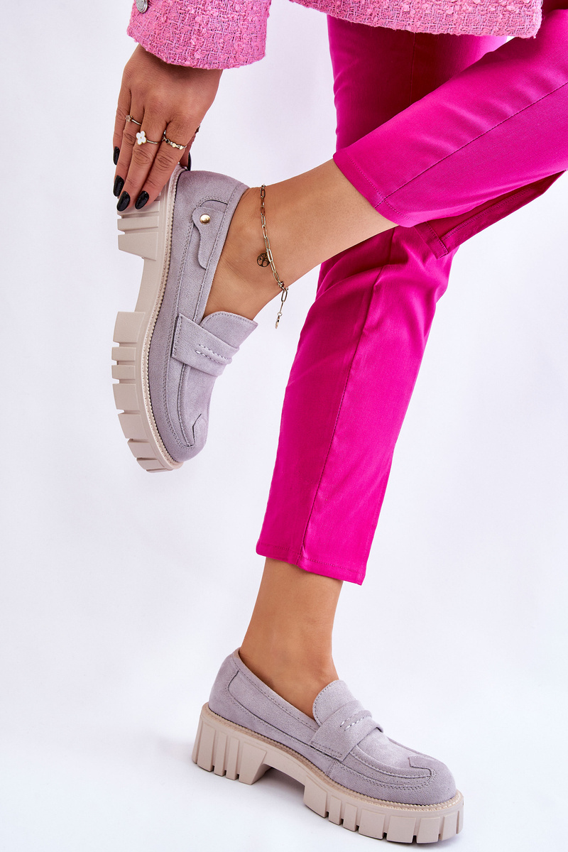 Women's Suede SlipOn Shoes Grey Fiorell Cheap and fashionable shoes