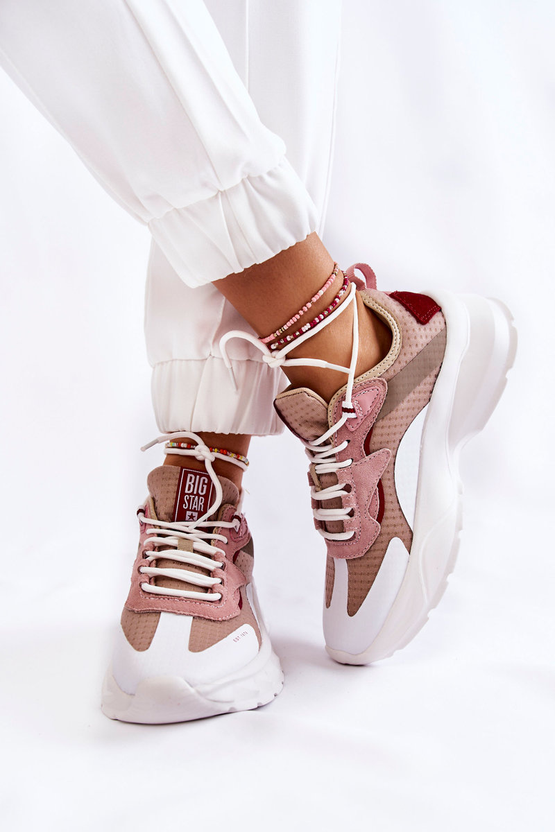 Women's sports shoes Big Star KK274055 Beige Cheap and fashionable