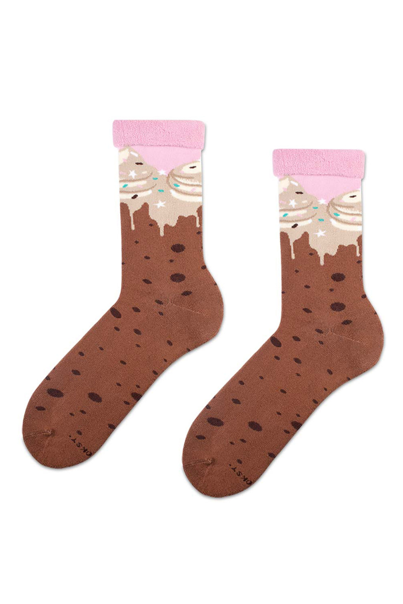 Zooxy Terry Warm Winter Hot Chocolate Socks Cheap and fashionable