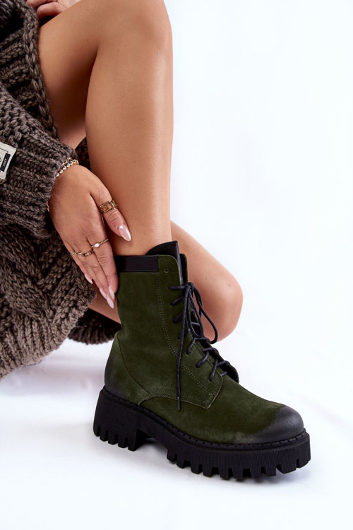 Classic Suede Green Warm Boots Caima