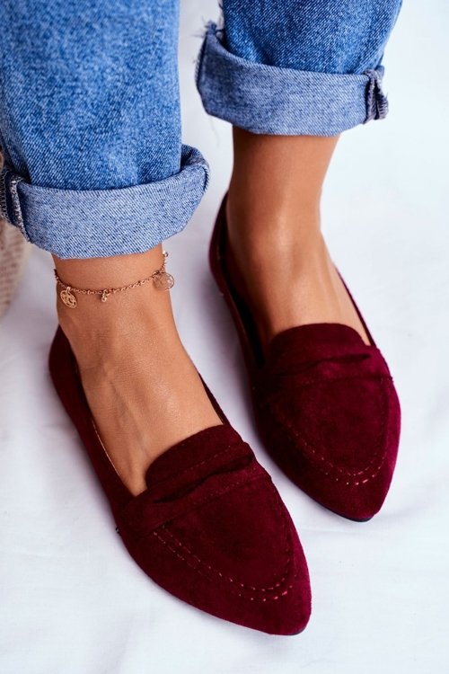 Womens Loafers Suede Ch 1m6 Burgundy Laveria Cheap And Fashionable Shoes At Butoskleppl 8457