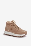 Botki Buty Sportowe Damskie Ocieplane Na Platformie Khaki Ariatte