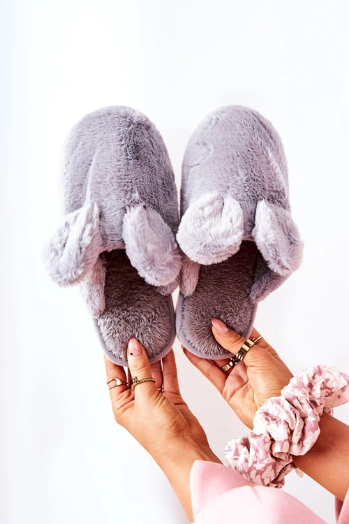 Papcie Futrzane Z Uszami Szare Thorpe