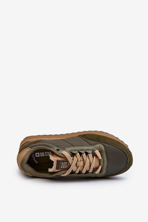 Sneakersy Męskie Memory Foam System Big Star NN174325 Khaki