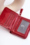 Damski Lakierowany Portfel Portmonetka Z Ekoskóry Czerwony Zalirna