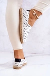 Damskie Espadryle W Groszki Big Star JJ274870 Białe