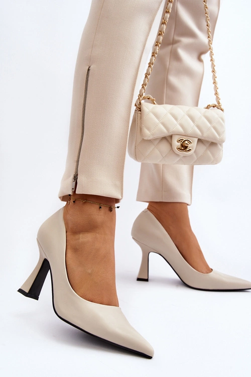 Klasyczne Szpilki W Szpic Jasnobeżowe Delimena