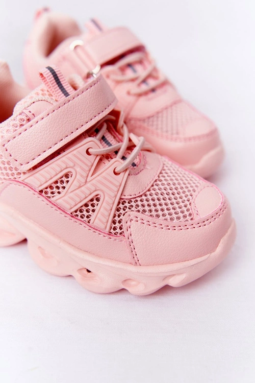 Dziecięce Sneakersy Ze Świecącą Podeszwą LED Różowe So Cool!