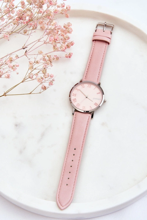 Damski Analogowy Zegarek Na Pasku ERNEST Różowy