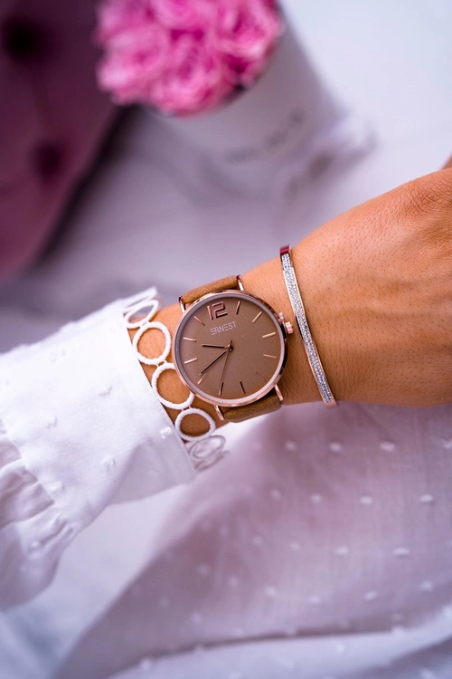 Damski Zegarek Ernest Brązowy Claire