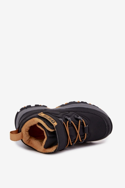 Trapery Śniegowce Dziecięce Na Rzep Big Star SS374013 Czarne